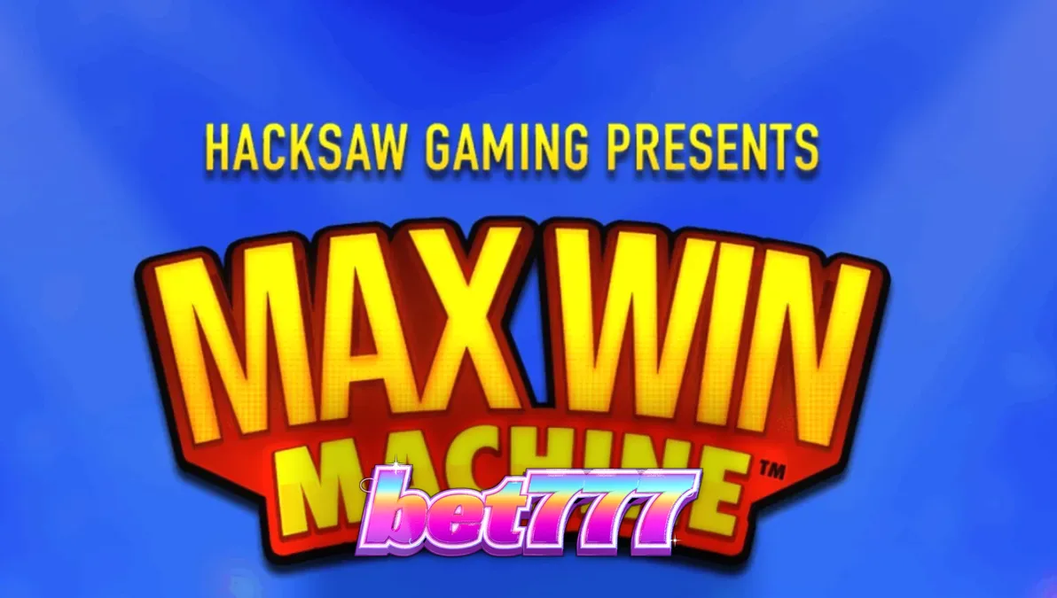 Interface vibrante do jogo Max Win Machine com símbolos de sete e design retrô.